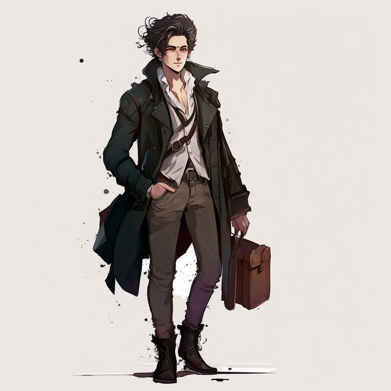 steampunk guy male character